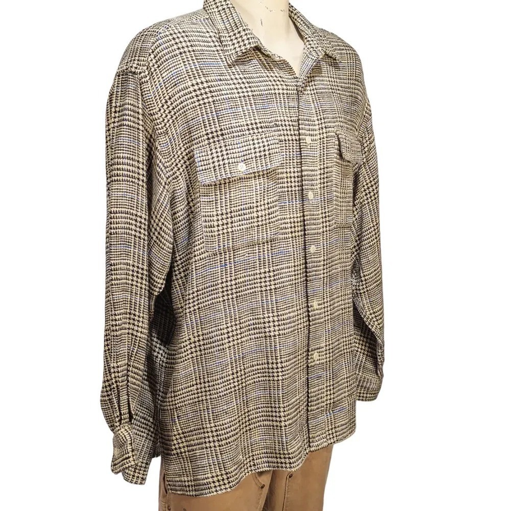 Polo Ralph Lauren Folson Silk Prince of Wales Plaid Button Down Shirt Sz XXL EUC - Picture 3 of 7